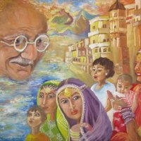 «Махатма Ганди. Моя Индия. Праздник на Варанаси», Науменко Александра, 15 лет,
