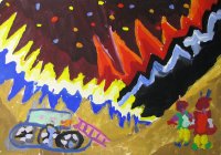 «Венероход» («Венеряне любуются на небесное сияние»), Лазакович Миша, 5 лет,