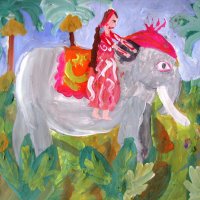 «Прогулка на слоне», Бабюк Кристина, 6 лет,