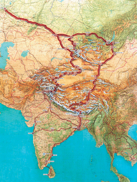 Маршрут Центрально-Азиатской экспедиции Н.К.Рериха